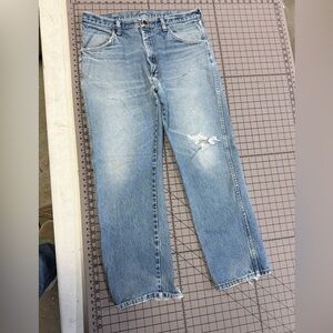Rustler | Vintage Dark Wash Straight Leg Denim Jeans | 32x30